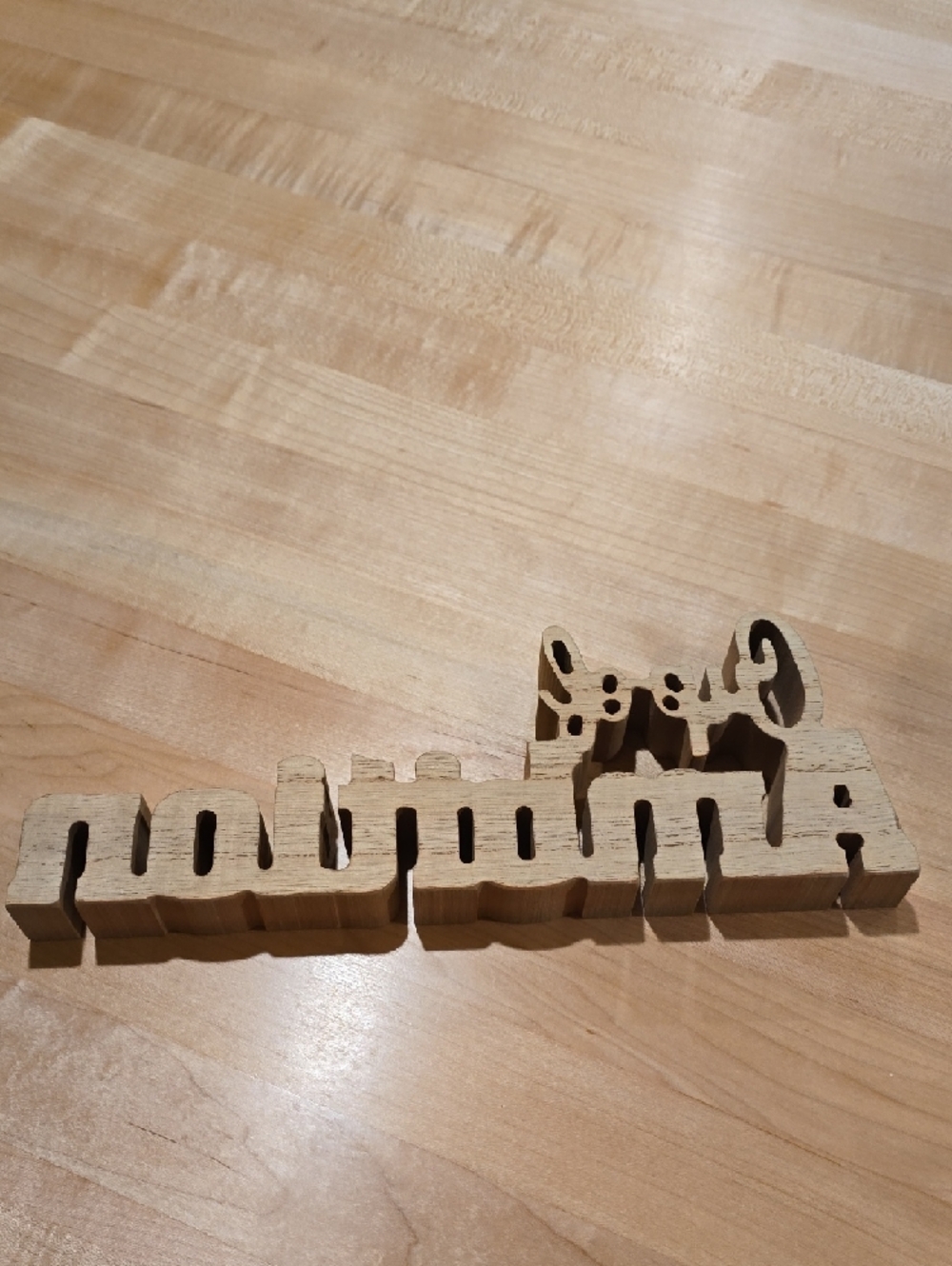 Wooden Cup Of Ambition Decorative Word Sign - Natural Wood - Picture 3 of 3